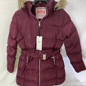 Han Ton Womens Sherpa Lined Coat Sz S